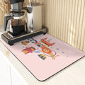 Axyaa Monkey Pattern Diatomaceous Earth Coasters: Stylish Cup Placemats & Coaster Set