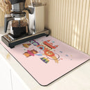 Axyaa Monkey Pattern Diatomaceous Earth Coasters: Stylish Cup Placemats & Coaster Set