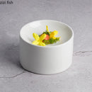 Axyaa Solid Color Ceramic Snack Plate - Simple Kitchen Serving Tray
