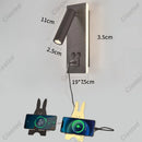 Axyaa Rotatable LED Wall Lamp, Rechargeable Bedside Reading Light for Bedroom, Living Room