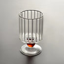 Axyaa Nordic Ripple Style Beaded Stem Wine Glasses Goblet Vintage Drinking Glass Cup