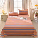 Axyaa Striped Cotton Bed Sheet Set - Breathable & Soft Mat - Thickened & Printed