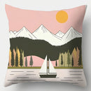 Axyaa Forest Sunset Pillowcase Set - 4pcs, Single-sided Print, 17.7" Home Decor