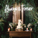Axyaa Always & Forever LED Neon Art Sign for Bedroom Home Wall Decor