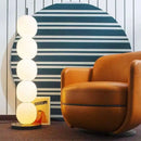 Axyaa Gourd String Floor Lamp White Glass Lampshade