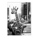 Axyaa Giraffe Eiffel Tower Canvas Art Print Modern Home Decor