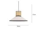 Axyaa Rattan Art Pendant Lights, Colorful Chandelier for Kitchen & Living Room