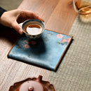 Axyaa Chinese Painted Tea Napkin Tea Ceremony Towel Placemat Set