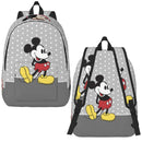 Axyaa Mickey Mouse Canvas Backpack: Large Capacity School Bag for Kids