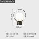 Axyaa Brass Glass Ring Table Lamp with Charging Night Light