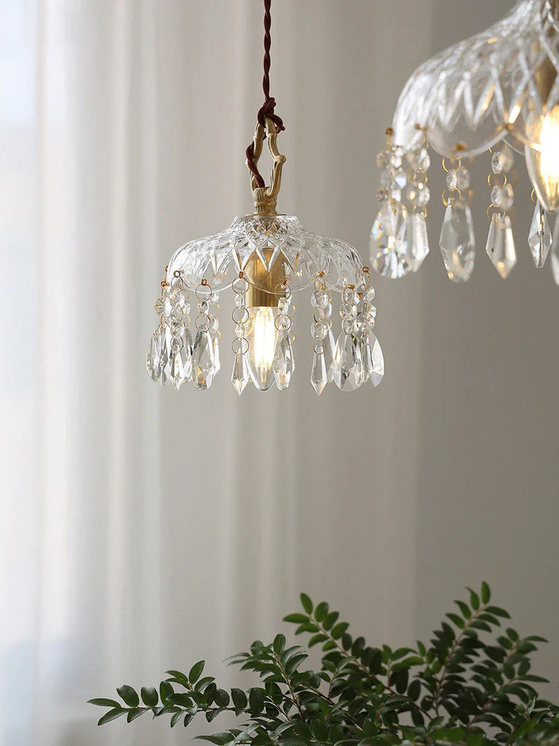 Axyaa Floral LED Chandelier: Luxury Brass Wall Lamp for Dining and Bedroom