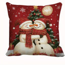 Axyaa Santa & Snowman Christmas Pillow Covers for Sofa Bedroom Car