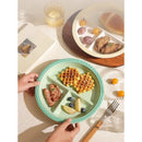 Axyaa Ceramic Dividing Plate for Healthy Kids' Breakfast