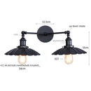 Axyaa Rustic LED Wall Lamp, Vintage Industrial Style, Adjustable 2 Heads Light Fixture