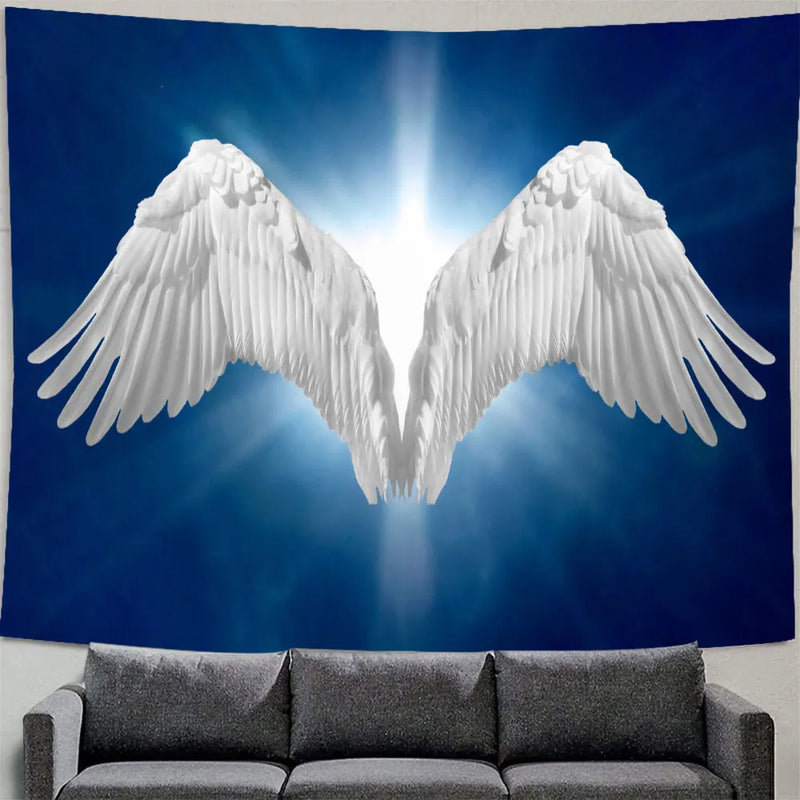 Axyaa Angel Wings Tapestry: Hippie Feather Psychedelic Wall Hanging Home Decor