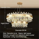 Axyaa Luxury Golden Crystal Round Ceiling Chandelier Light for Living Room