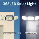 Axyaa Solar Street Lamp with 3 Adjustable Heads for Outdoor Garage Garden Lighting