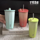 Axyaa Insulated Cold Cup with Diamond-Shaped Straw for Portable Ice Cream Water.