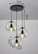 Axyaa Glass Chandelier: Stylish Nordic Pendant Light for Dining Room and Bedroom