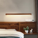 Axyaa Minimalist Wood Wall Lamp Straight Strip Design for Bedroom Bedside