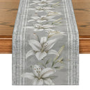 Axyaa Lily Floral Table Runner for Indoor and Outdoor Home Party Decor
