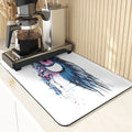 Eye Print Watercolor Style Absorbent Drying Mat & Coasters Set by Axyaa