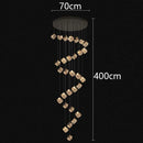 Axyaa Crystal Chandelier Stair Pendant Lighting Modern Living Room Interior Light