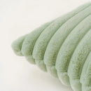 Axyaa Green Rabbit Fur Cushion Cover | Plush Soft Pillowcase for Sofa Décor