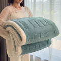 Axyaa Faux Rabbit Fur Tie-Dye Plush Blanket - Warm & Cozy for All Seasons