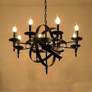 Axyaa Industrial Globe Chandelier for Living Room, Dining Room, Kitchen - Retro Iron Lighting