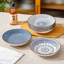 Axyaa Ceramic Round Snack Plate Set - 4pcs