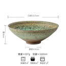 Axyaa Retro Flame Ceramic Bowl: Thick Serving & Pasta Salad Bowl for Molecular Cuisine