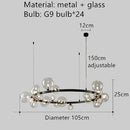 Axyaa Minimalist Glass Ball Pendant Light for Nordic Living Room, Bedroom, and Dining Room