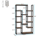 Tribesigns Bookcase 6-Tier 70.9" Tall, Vintage Industrial Display Shelves by Axyaa.