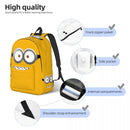 Axyaa Miniones Face Backpack for Kids - Fun & Kawaii Design