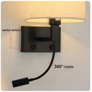 Axyaa Modern Cloth Cover LED Wall Lamp for Hotel Bedroom Wall Sconce