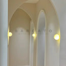 Axyaa Modern Round Glass Wall Light Nordic Design with LED G9 Sconces