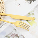 Axyaa Rose Gold Cutlery Set - 16-Piece Stainless Steel Dinnerware Flatware