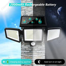 Axyaa Solar Wall Lights - Super Bright & Waterproof Outdoor Lamp with Adjustable Head