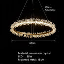 Axyaa Nordic Crystal Chandelier: Modern, Minimalist, Luxury Lighting for Living Room