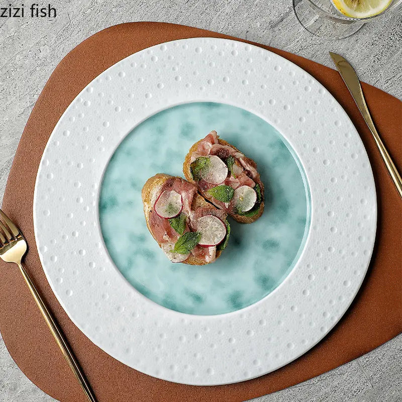 Axya Ceramic Dinner Plate Set for Restaurant and Home Dining