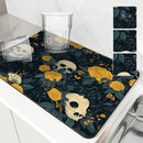 Axyaa Absorbent Anti-slip Coffee Dish Mat | Quick Dry Draining Pad for Kitchen/Bathroom