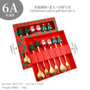 Axyaa Cartoon Santa Stainless Steel Spoon and Fork Set