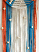 Axyaa Macrame Wall Hanging Tapestry with Fringe and Beads - Bohemian Decor