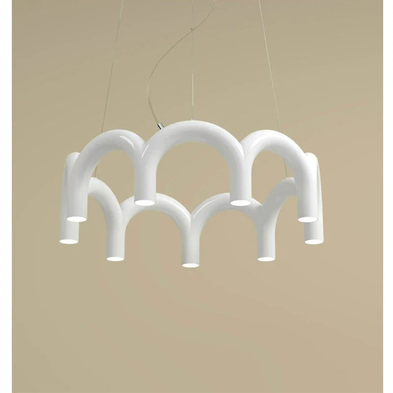 Axyaa U-shaped Chandelier: Nordic Modern Living Room Minimalist Cream Style