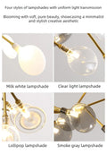 Axyaa Nordic Acrylic Chandelier with Glowworm Lighting for Living Room or Kitchen