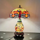 Axyaa Dragonfly Tiffany Table Lamp American Style Glass Retro E27 Bedroom Decor