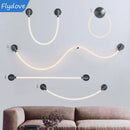 Axyaa Nordic Minimalist Designer Line Wall Lamp for Bedroom with Luxurious Silicone Lines