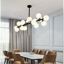Axyaa Nordic Glass Ball Chandelier with LED for Kitchen and Living Room
