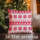 Axyaa Christmas Pillow Cover Collection: Festive Scene Pattern for Sofa, Bedroom, Car